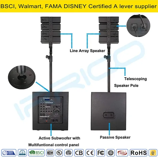 6000W 2*18インチ サブウーファー プロフェッショナルオーディオ カラオケセット サウンドボックス PAスピーカーシステム アクティブサブウーファーアレイライン Bocina Parlant